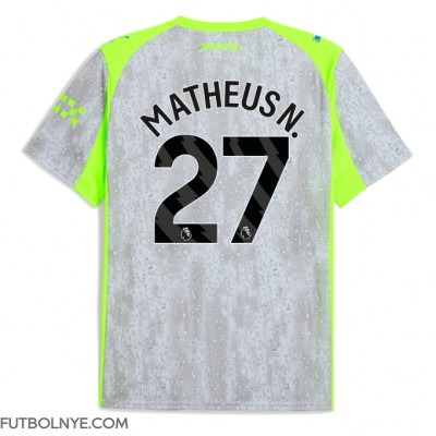 Camiseta Manchester City Matheus Nunes #27 Tercera Equipación 2025-26 manga corta Camiseta Manchester City Matheus Nunes #27 Tercera Equipación 2025-26 manga corta